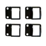 powder coated aluminium pool fence brackets (pack of 4) black