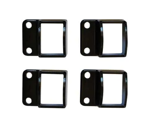 powder coated aluminium pool fence brackets (pack of 4) black