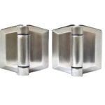 polaris glass to glass soft close stainless steel hinges – 155 series satin