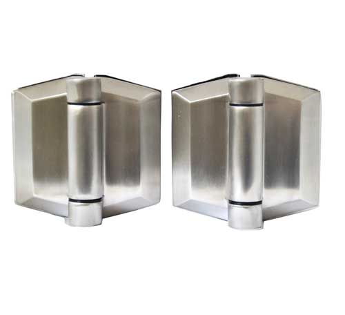 polaris glass to glass soft close stainless steel hinges – 155 series satin