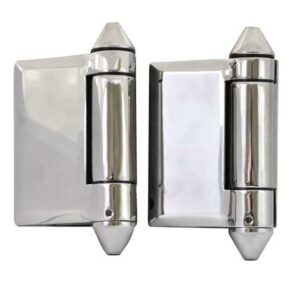 premium wall / post to glass stainless steel spring hinges mirror