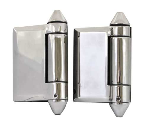 premium wall / post to glass stainless steel spring hinges mirror