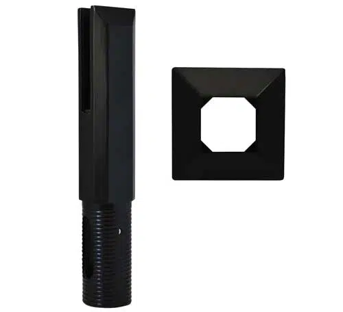 stainless steel square base mount core drill spigot black