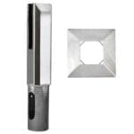 stainless steel square base mount core drill spigot mirror