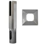 stainless steel square base mount core drill spigot satin