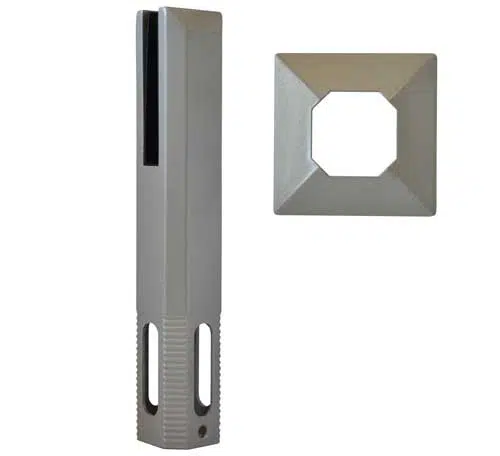 stainless steel square core drill spigot (non conductive) silver