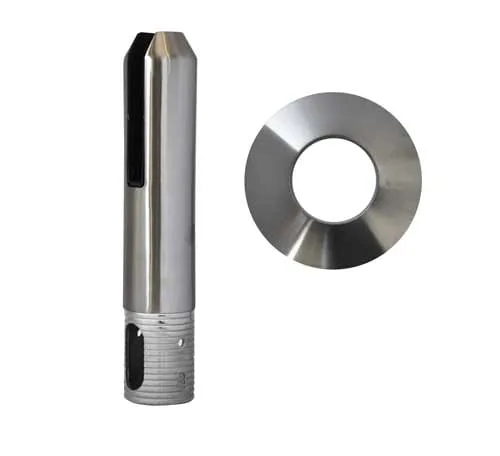 stainless steel round base mount core drill spigot satin