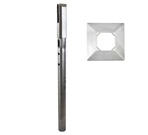 stainless steel square base mount core drill spigot – extra length