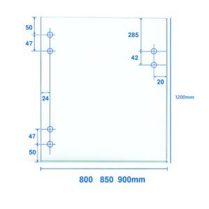 12mm / 8mm Safety Glass Fence Gate
