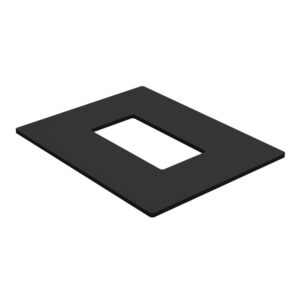 Flat cover plate black