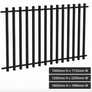 Aluminium Slimline Batten Fence Panel