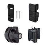 Latch hinges spacer and gate stop