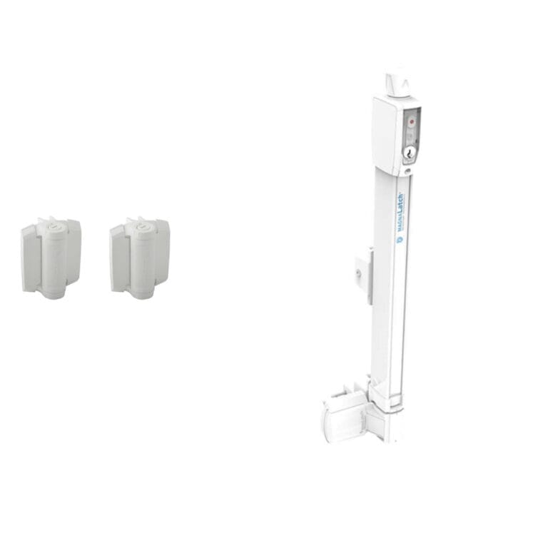Magnalatch Key Lockable Pool Gate Kit - White | Clear Choice Pool Fencing