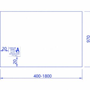 970mm High Glass Fencing